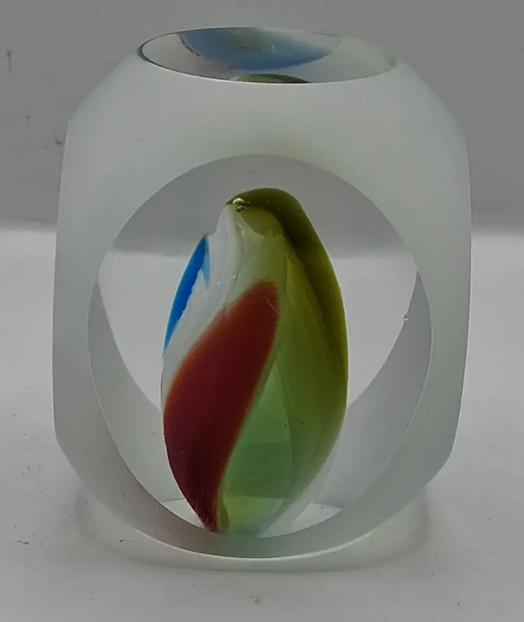 RARE, STUNNING, Faceted & Frosted, Window Paperweight By MURANO MAESTRO, Alessandro Moretti!!!