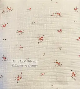 Dainty Rust Floral Double Gauze Fabric