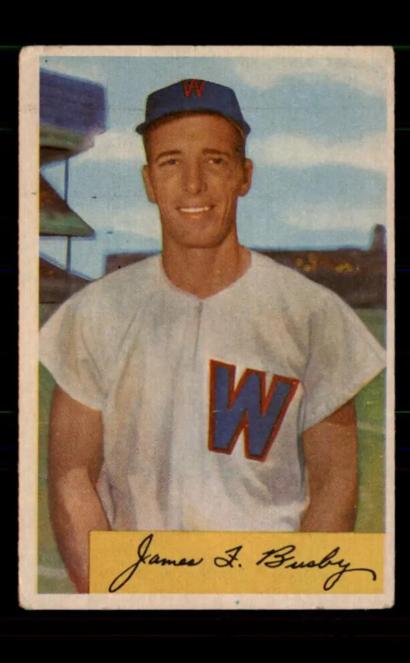 1954 Bowman #8 Jim Busby - (pk-tl3) - Washington Senators