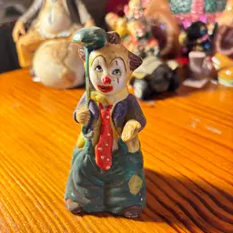 1970-80s Ceramic Clown Bell J S NY Taiwan 4x2x2” Vintage