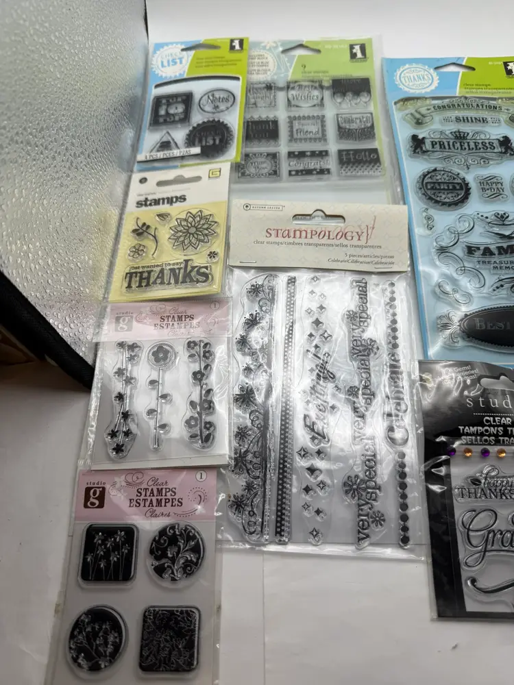 11 New in Pack Crafting Cling Stamp Sets
