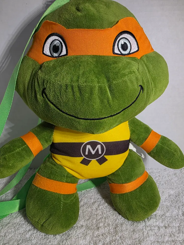 Teenage Mutant Ninja Turtles TMNT Michaelangelo Plush Backpack