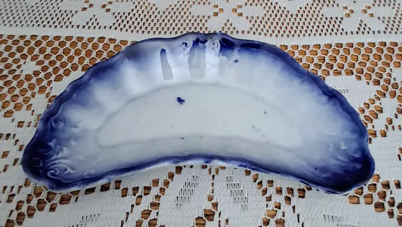 Antique Semi-Porcelain Flow Blue Bone Dishes - Choice