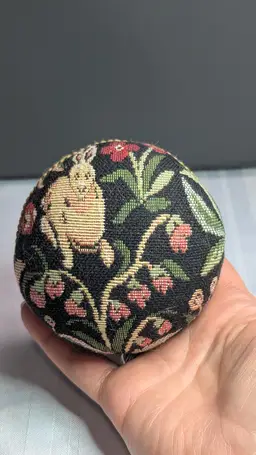 Pin Cushion - Tapestry Floral Rabbit