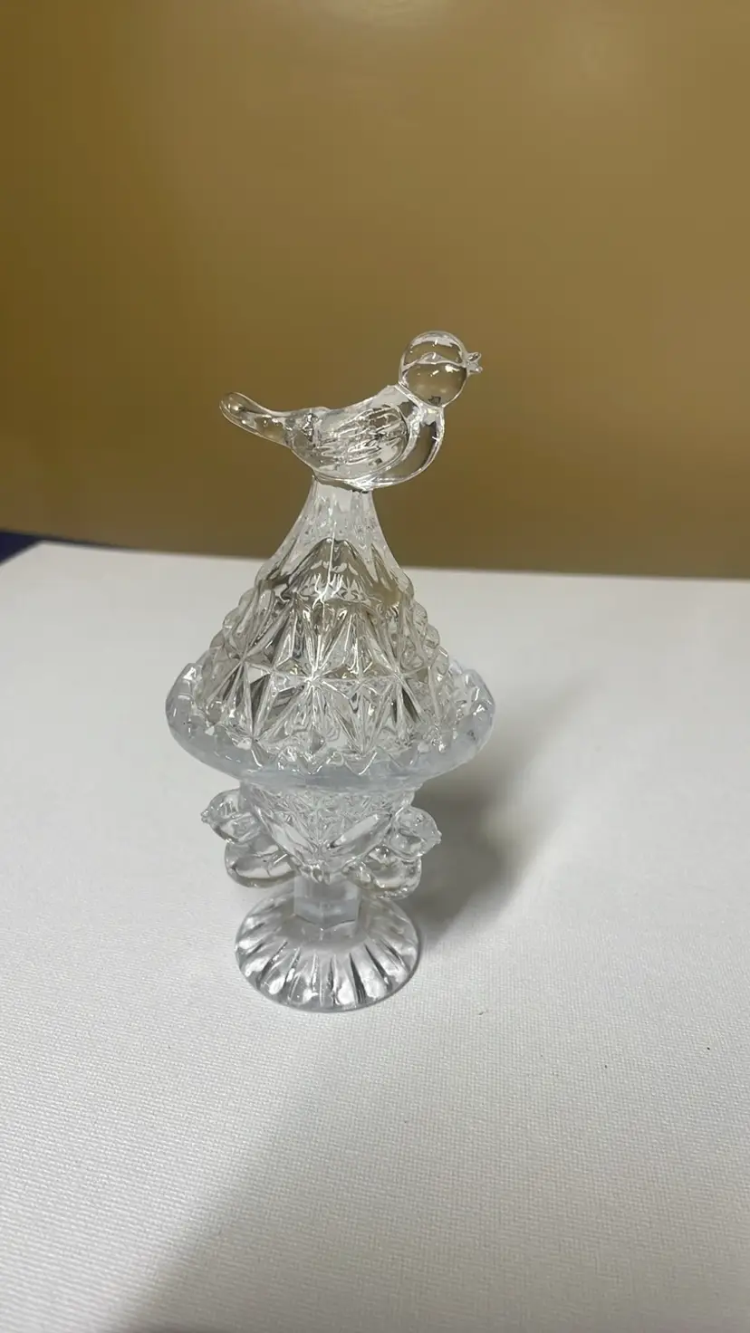 Hofbauer byrdes bird lidded dish candle holder