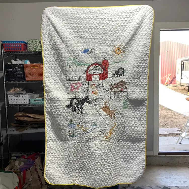 Old McDonald's Farm Baby Quilt for Crafting