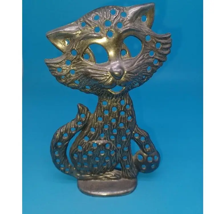 Vintage Silver Plated Cat Earring Holder