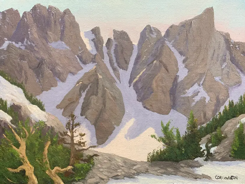 Unframed Original Oil Painting Tioga Pass Yosemite 9x12
