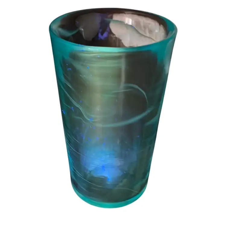 Thick Art Glass Vase Glowy
