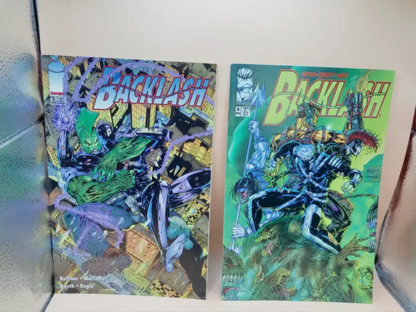 Image Comics- Backlash - Set of 2 Comics - 2 Dec & Mar 6 Copies
