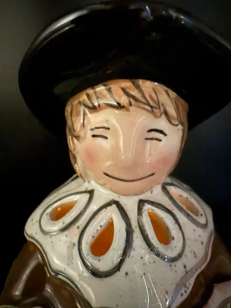 Blue Sky Heather Goldminc Pilgrim Tea Light Holder Autumn Thanksgiving Pumpkin Decor