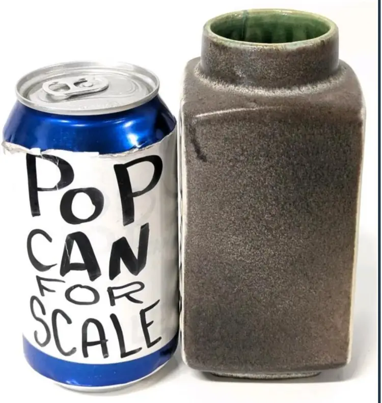 Stunning Vintage MCM West Germany Bay Keramik Bodo Mans Aztec Vase 96-14, 5.65 Inches Tall, No Chips or Cracks