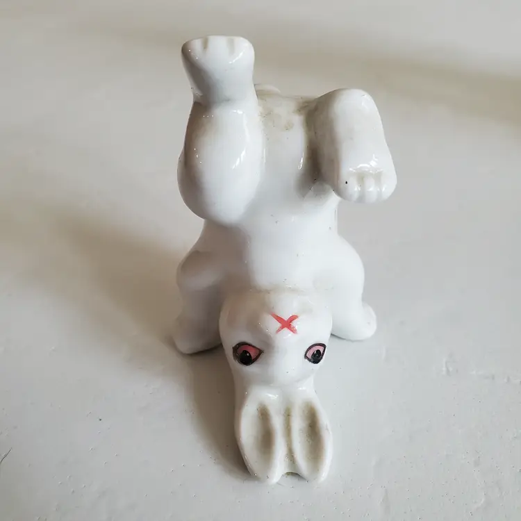 Vintage Tumbling Bunny Figurine