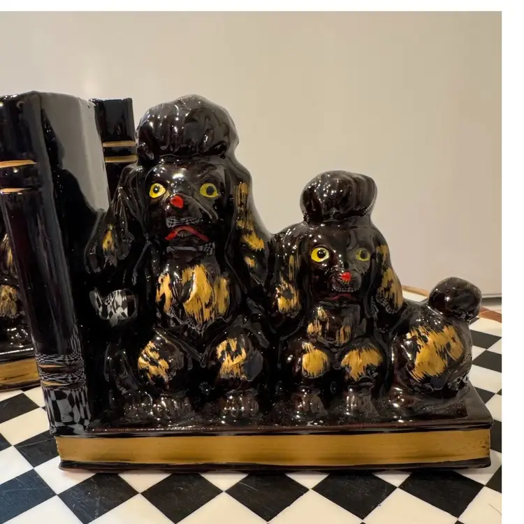 Mid-Century Poodle Bookends