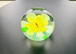 Small Yellow Magnolia Paperweight 1.75" x 1.75"