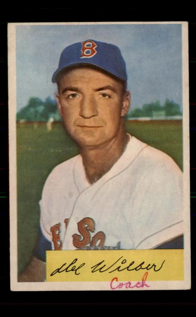 1954 Bowman #178 Del Wilber - (pk-tl3) - Boston Red Sox