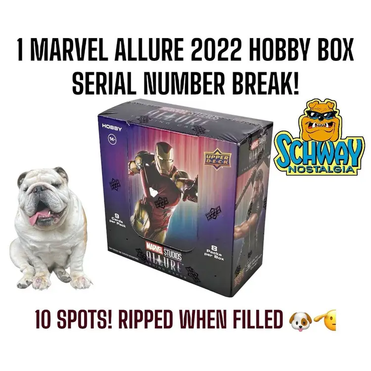 MARVEL ALLURE 2022 HOBBY 10 SPOT SERIAL RIP!