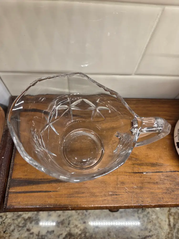 Vintage clear glass creamer