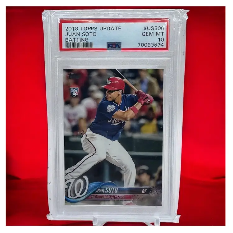 2018 Topps Update Juan Soto RC Batting PSA 10 GEM MINT - Washington Nationals
