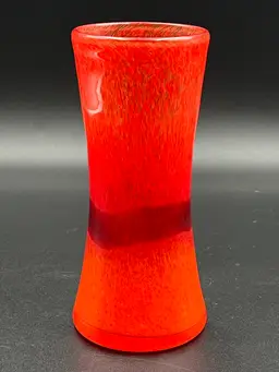 Hand Blown Red/Orange Vase