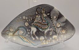 Vintage Sasha Brashoff California Pottery Ceramic Tray, Prancing Camel