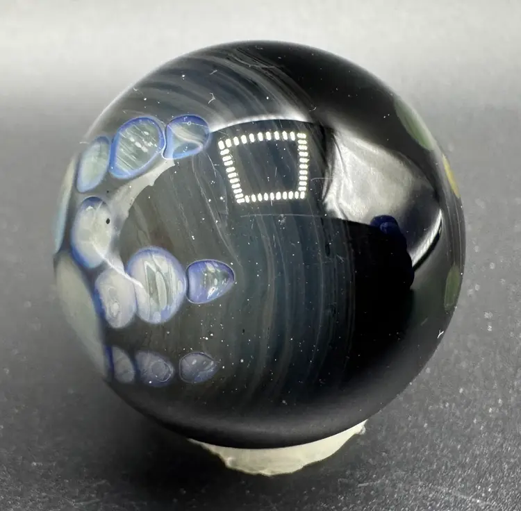 Contemporary Art Glass Marble Alien Hand 1.28”