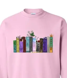 Pink - 2XL - Hand Drawn Crewneck Sweatshirt Music Albums as Books