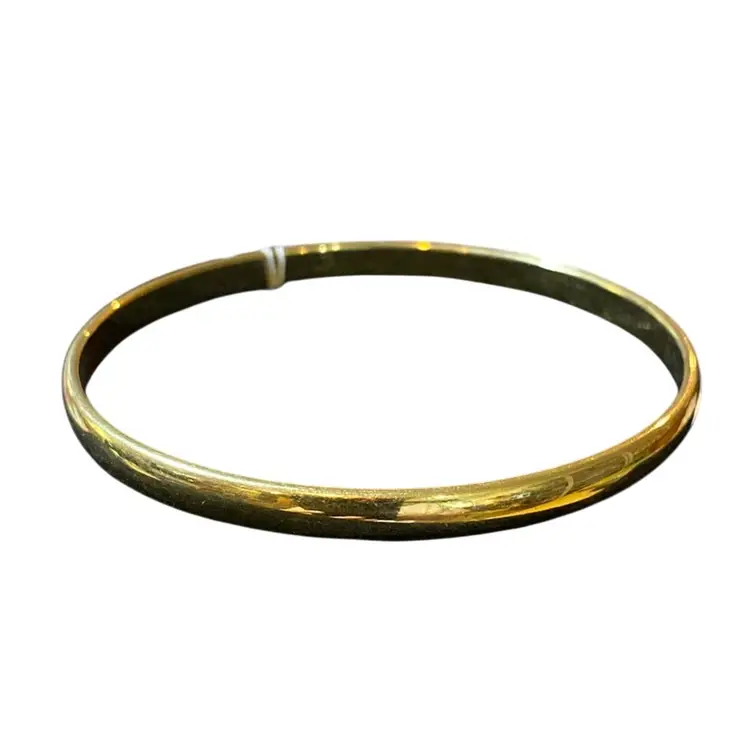 Vintage Monet L Signed Gold Tone Bangle Bracelet
