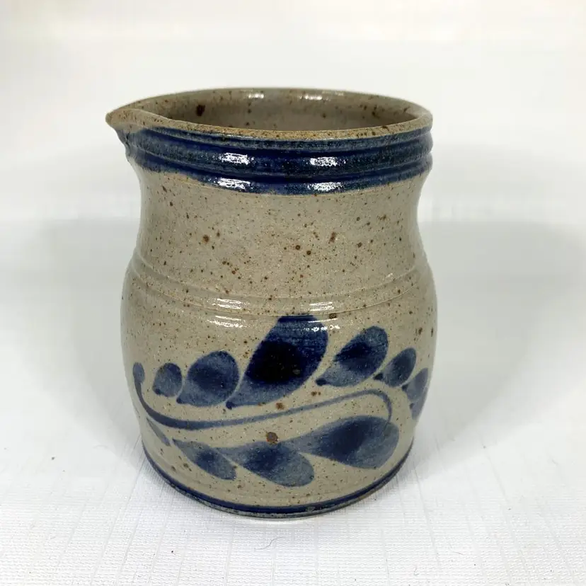 Signed Westerwald Salt Glazed Creamer 1993 Handmade Vintage Pottery