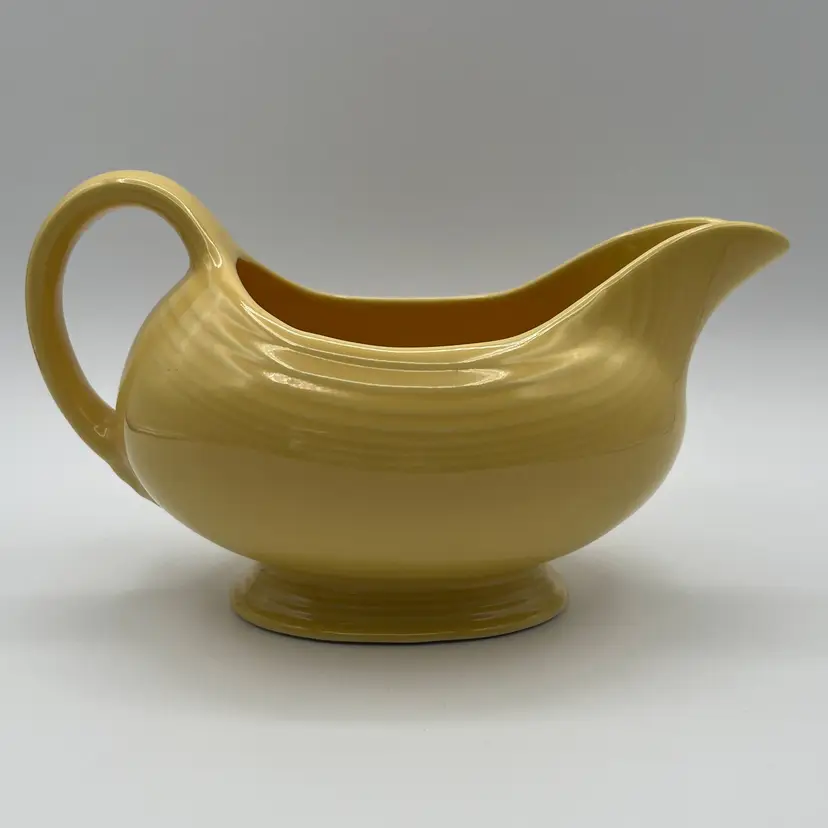 Fiesta Sunflower Open Sauce Boat 5 5/8" (minus spout/handle) x 4" tall