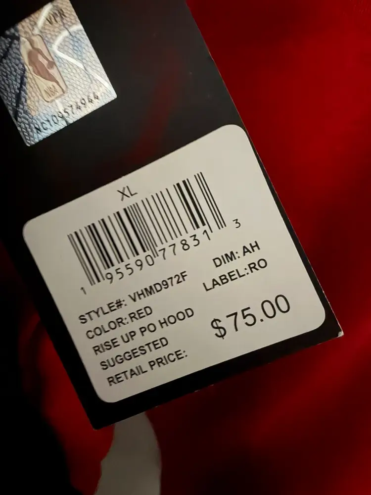 New$75 NBA Men’s Hoodie Atlanta Hawks XL Red $75