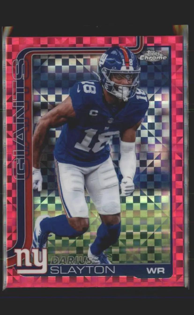 Darius Slayton 2025 Topps Chrome #226 Hot Pink X-Fractor - (140) - New York Giants
