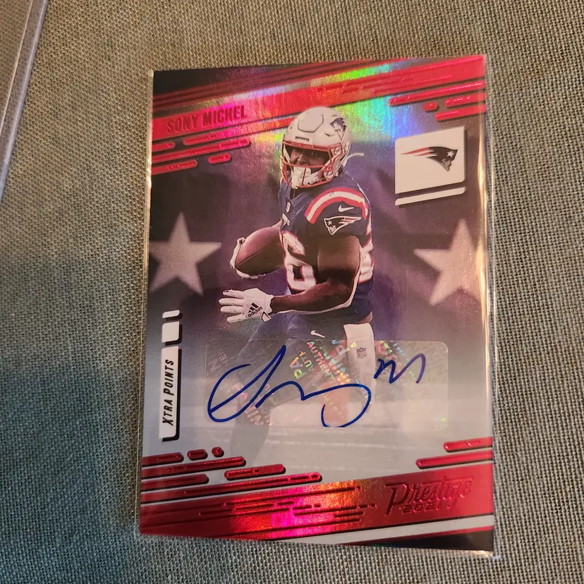 New England Patriots Card Signed