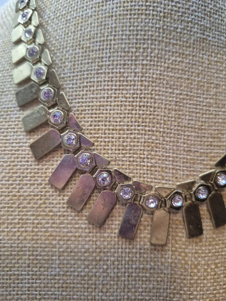 Women's Gold Tone Rhinestone 16" Necklace Jewelry