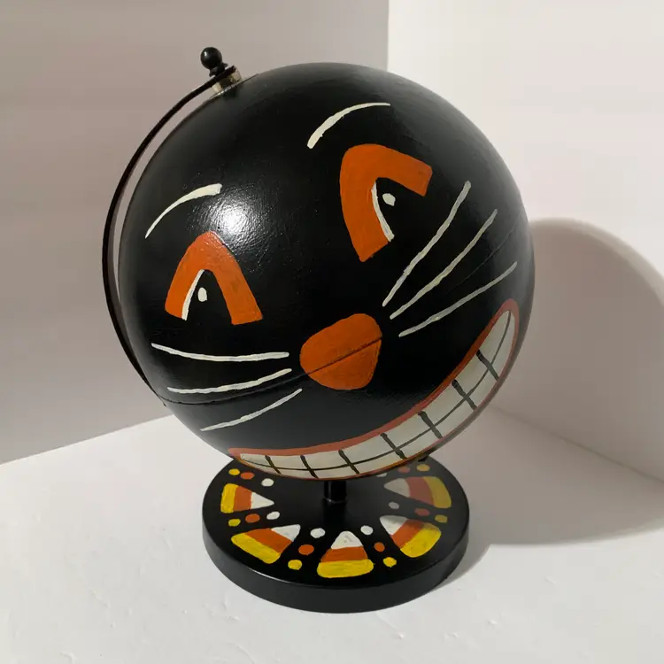 Halloween Globe Hand Painted By Me