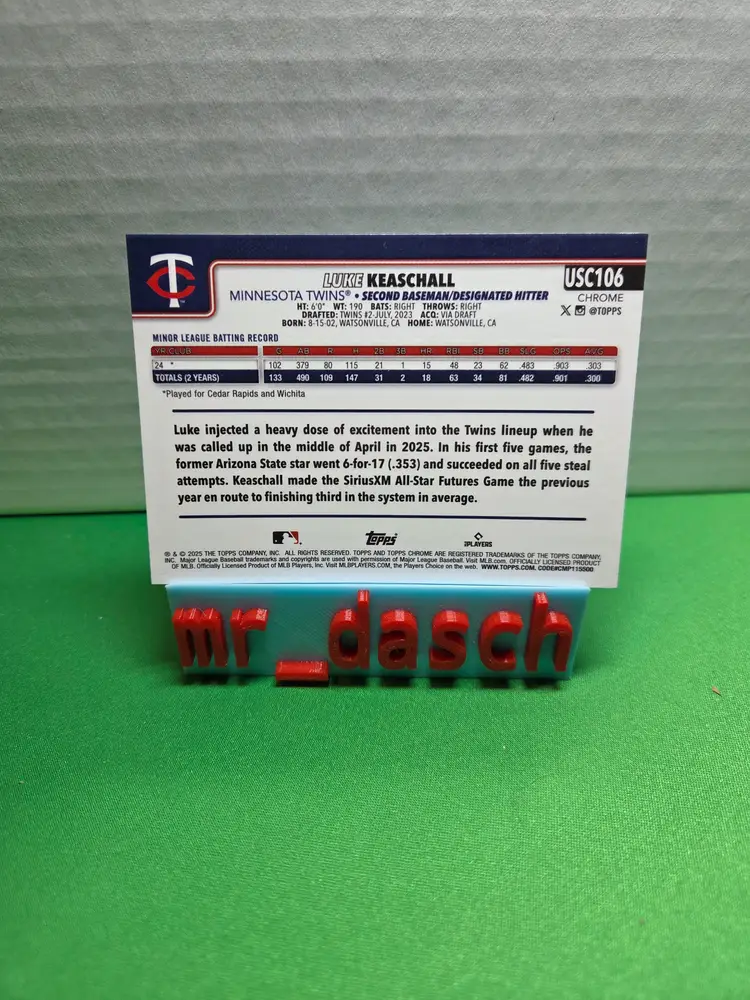 2025 Topps Chrome Update Luke Keaschall RC