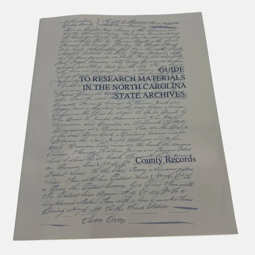 1997 Guide to Research Materials in the North Carolina State Archives Book