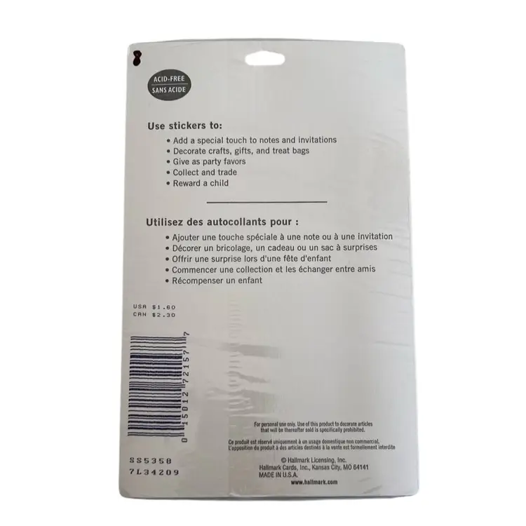 NOS Vintage Hallmark Sticker Set with Adorable Kittens