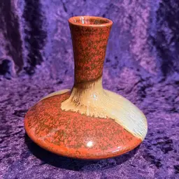 Mid-Century Studio Pottery Drip Glaze Vase