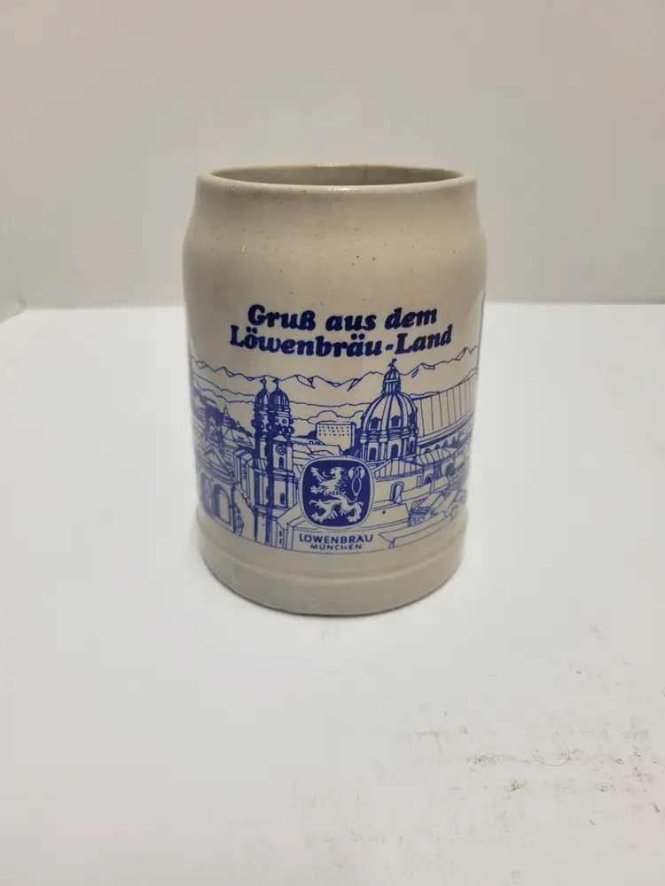 Vintage Authentic German Beer Tankard / Stein "Klosterbrauerei" Design