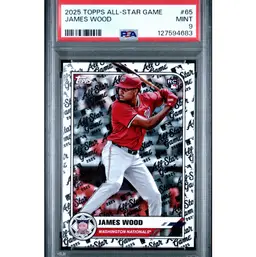 James Wood 2025 Topps All Star PSA 9 RC Nationals Rookie