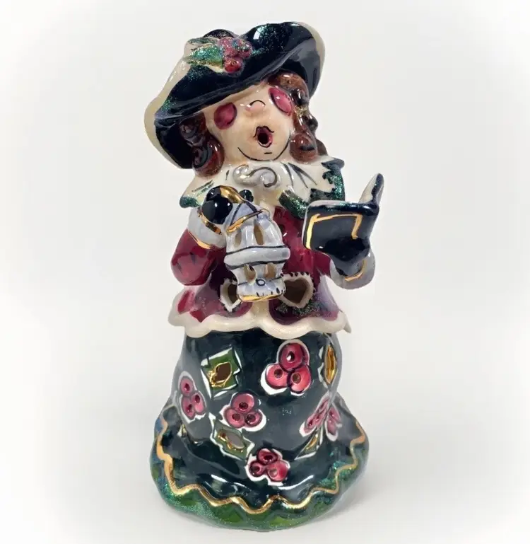 Blue Sky 2001 Heather Goldminc Signed Christmas Carolers Tea Lights Holiday Decor