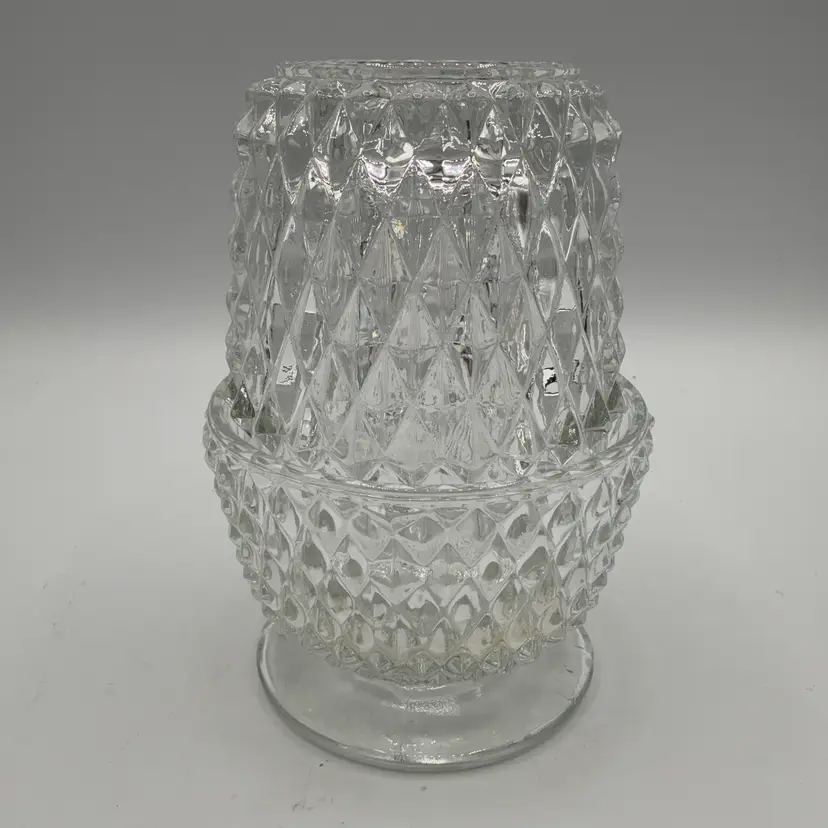 Indiana Glass Diamond Point Fairly Lamp