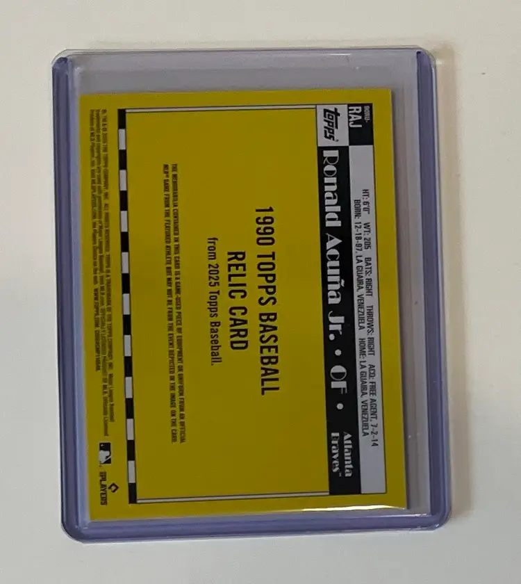 Ronald Acuna Jr. 1990 Topps Relic Atlanta Braves