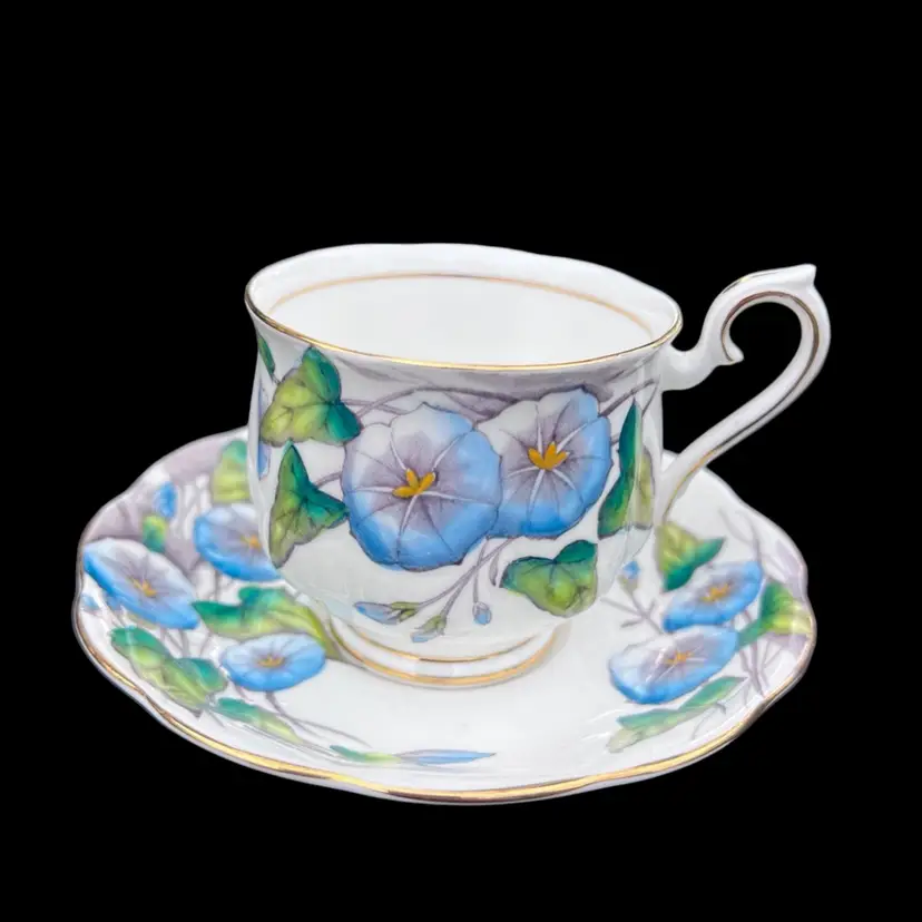 Royal Albert Bone China Morning Glory Teacup and Saucer
