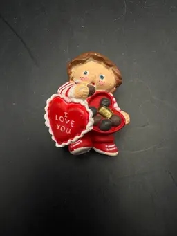 Vintage Easter Unlimited “Valentine Boy” Resin Brooch