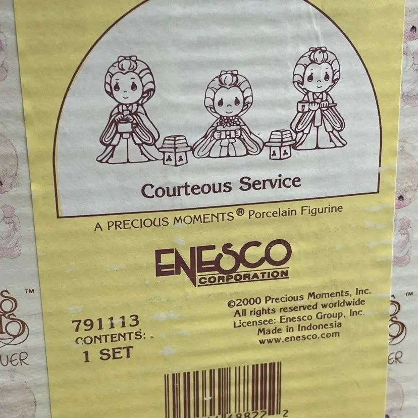 RARE Precious Moments Courteous Service NIB Japanese Girl Figures 791113 ENESCO