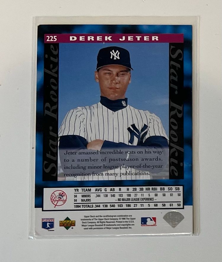 Derek Jeter Star Rookie New York Yankees