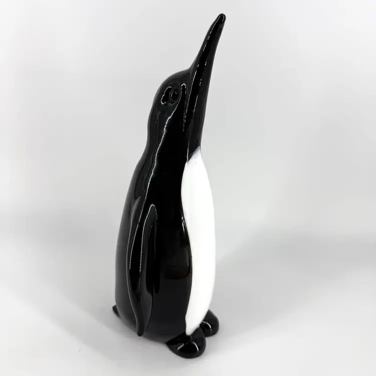 Seguso Murano Art Glass Black And White Penguin for Luxardo