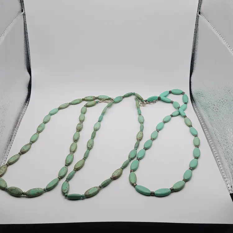Three Turquoise Gemstone Necklaces